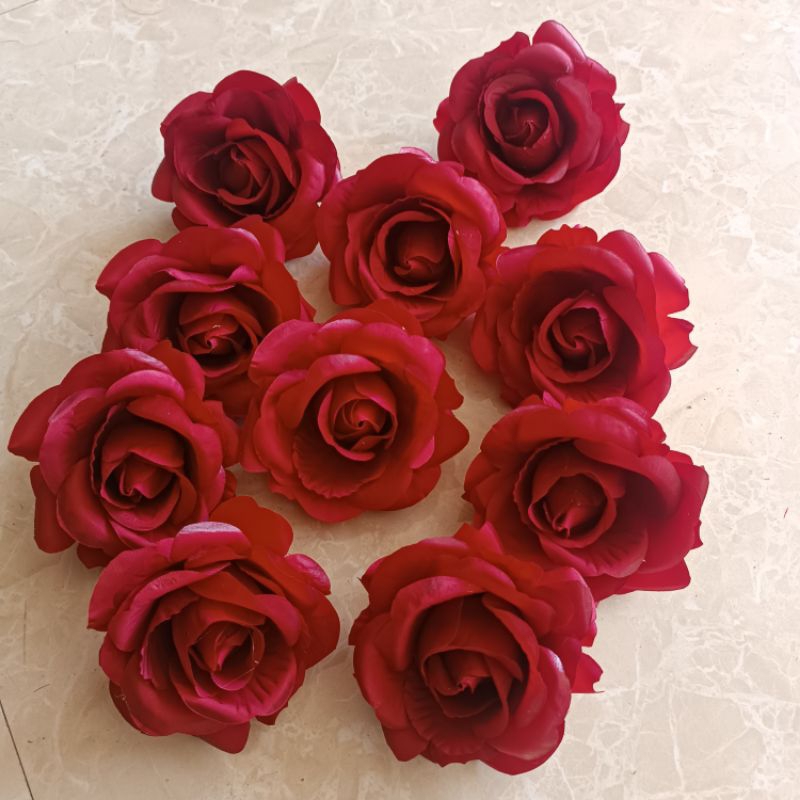 Combo 10 đầu bông hoa hồng giả