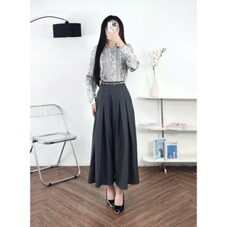 Quần Ống Rộng CCHAT Dáng Suông Xòe Giả Váy Chất Liệu Tuytsi Cao Cấp 15QDS2014XT