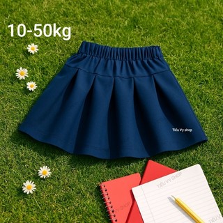 (10-45kg) Chân váy học sinh, chân váy xòe ,xếp ly cho bé đi học, đi chơi