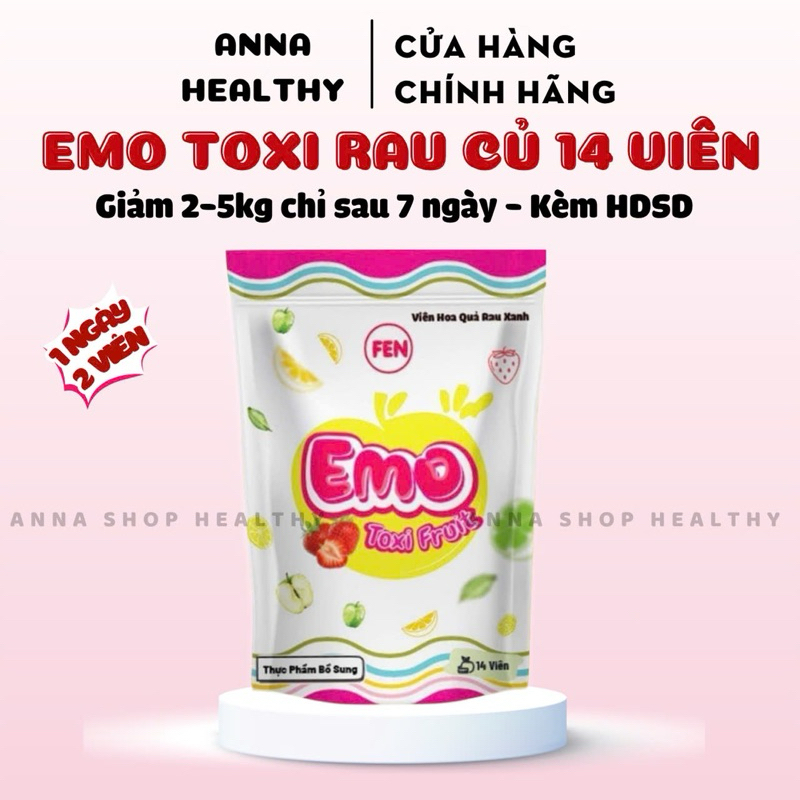 (DẠNG VIÊN) Emodetox Toxi Fruit Dạng Viên Giảm Cân/ Emoslim Chính Hãng