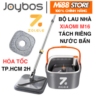  Bộ Cây Lau Nhà Xoay 360 Độ Tự Vắt 2 Ngăn Tách Nước Bẩn Thông Minh MI Joybos   ZOLELE M16 Chính Hãn 