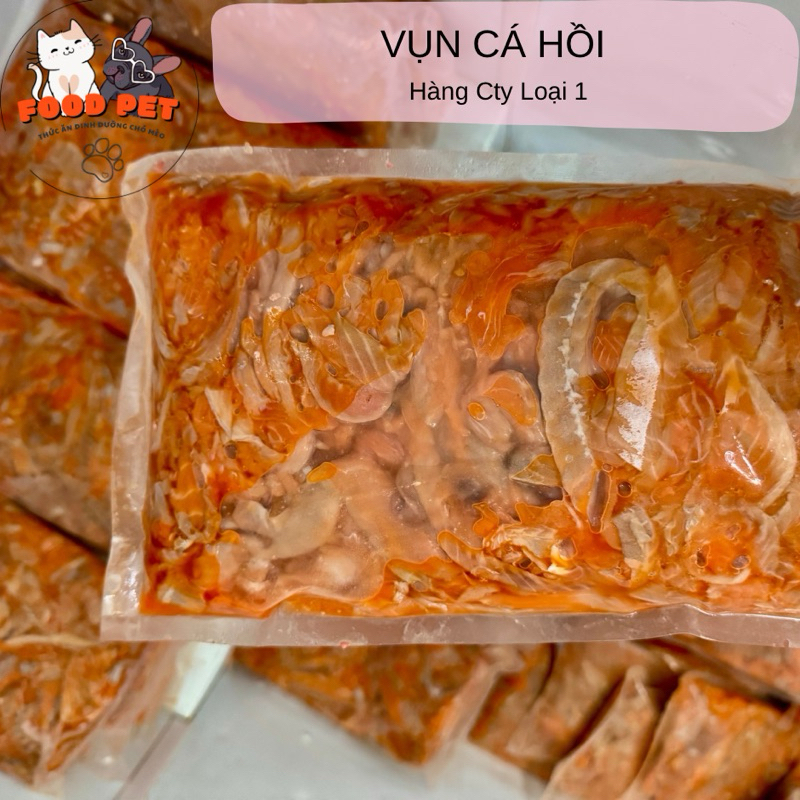 Vụn Cá Hồi Không Xương Tươi Nhiều Thịt Đỏ Làm Pate Cho Chó Mèo 1kg - FoodPet - Hỏa tốc