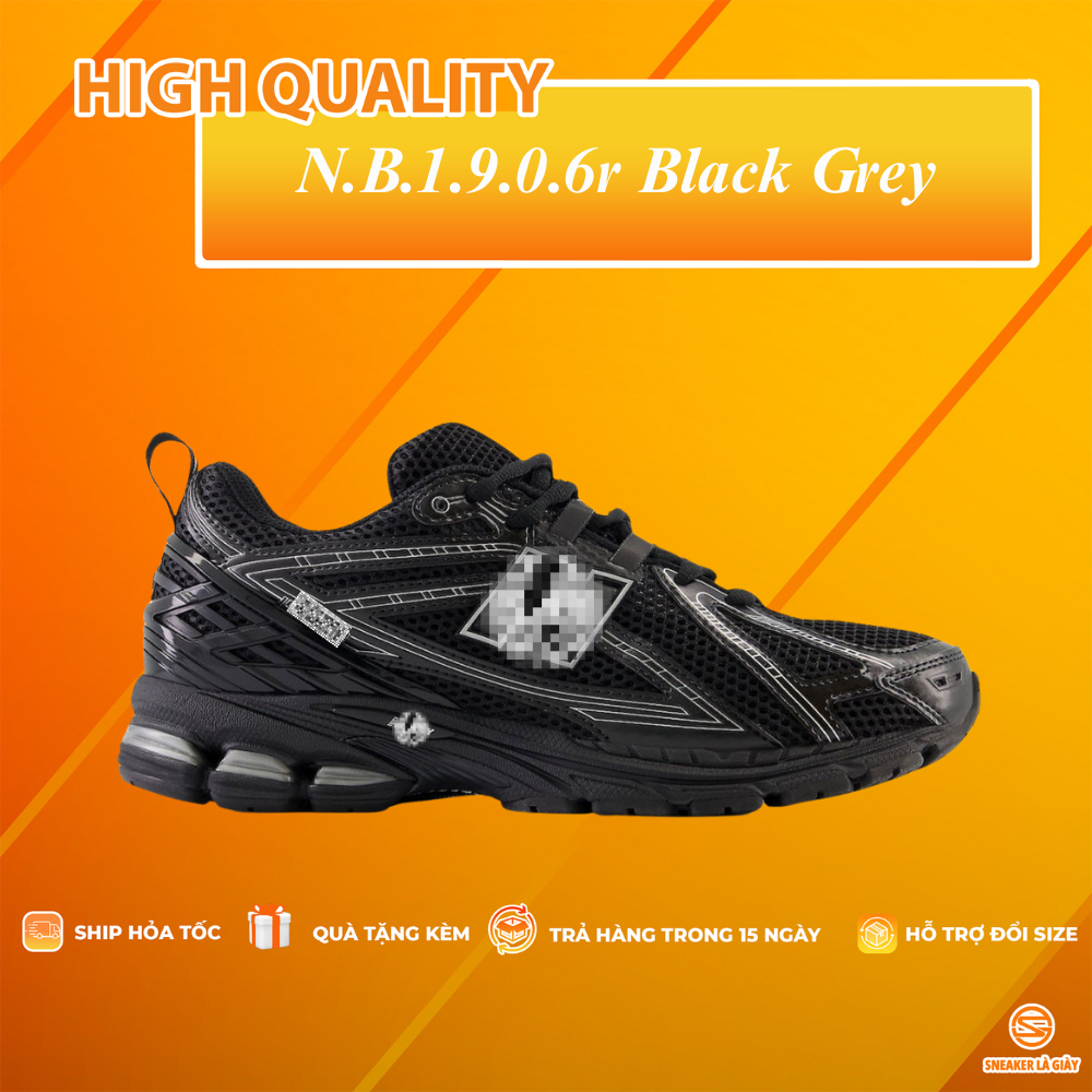 Giày Sneaker Cổ thấp 1.9.0.6.r Black Grey - High Quality Fullbox