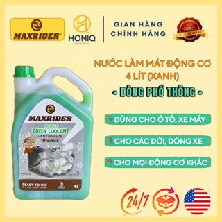  Nước Làm Mát Động Cơ Maxrider 4L – Phổ Thông Màu Xanh Giảm Nhiệt Bảo Vệ Ô Tô & Xe Máy 