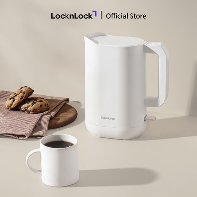 Ấm đun siêu tốc giảm âm LocknLock Silent electric kettle 1.2L- Màu trắng EJK216WHT