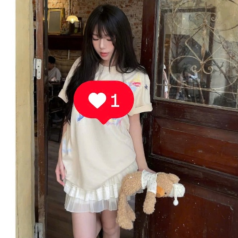 [Tặng Kèm Gấu]Áo Thun Local Brand In Hình Dễ Thương Cực Đẹp - Áo Phông Đính Gấu HOT HIT 2025