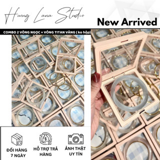 COMBO 2 VÒNG NGỌC + VÒNG TITAN VÀNG  (không box)