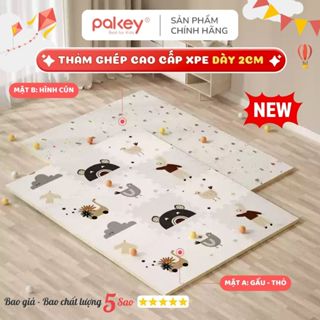 Thảm Xốp Pakey Ghép 6-9-12 Tấm Dày 2cm Cho Bé, Thảm XPE Lót Sàn Cao Cấp Màu Sắc Đa Dạng Họa Tiết Ngộ Nghĩnh