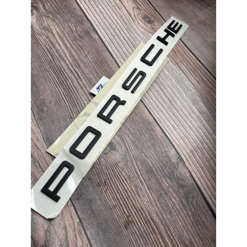 Chữ Porsche màu đen - Tem porsche - logo porsche - Decal porsche - Biểu tượng dán xe porsche