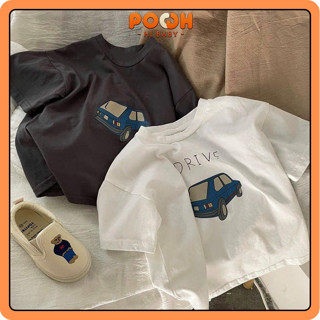 (8-27kg) Áo Thun 100% Cotton In Ô Tô + Quần Jean Mềm Mại | Set Bé Trai Siêu Ngầu, Mặc Đi Chơi Mùa Hè