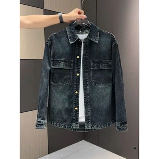 Có size 100kg _ Áo Khoác Sơ Mi Jean Nam thời trang trẻ Hot trend Mẫu mới Thịnh Hành From rộng Big Size Unisex khoác 007