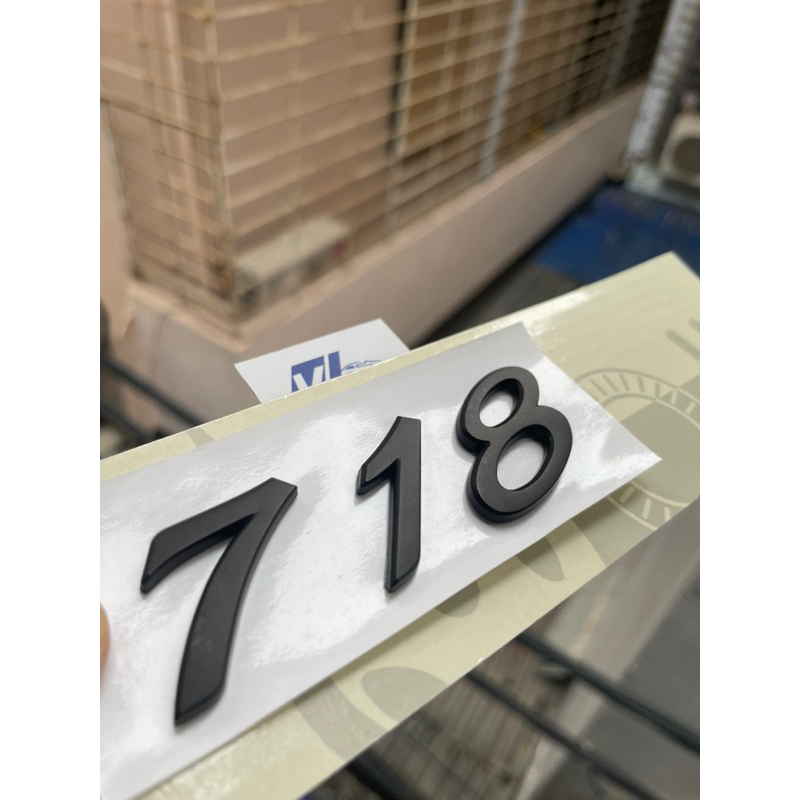Logo 718 porsche - chữ 718 xe porsche - biểu tượng 718 porsch