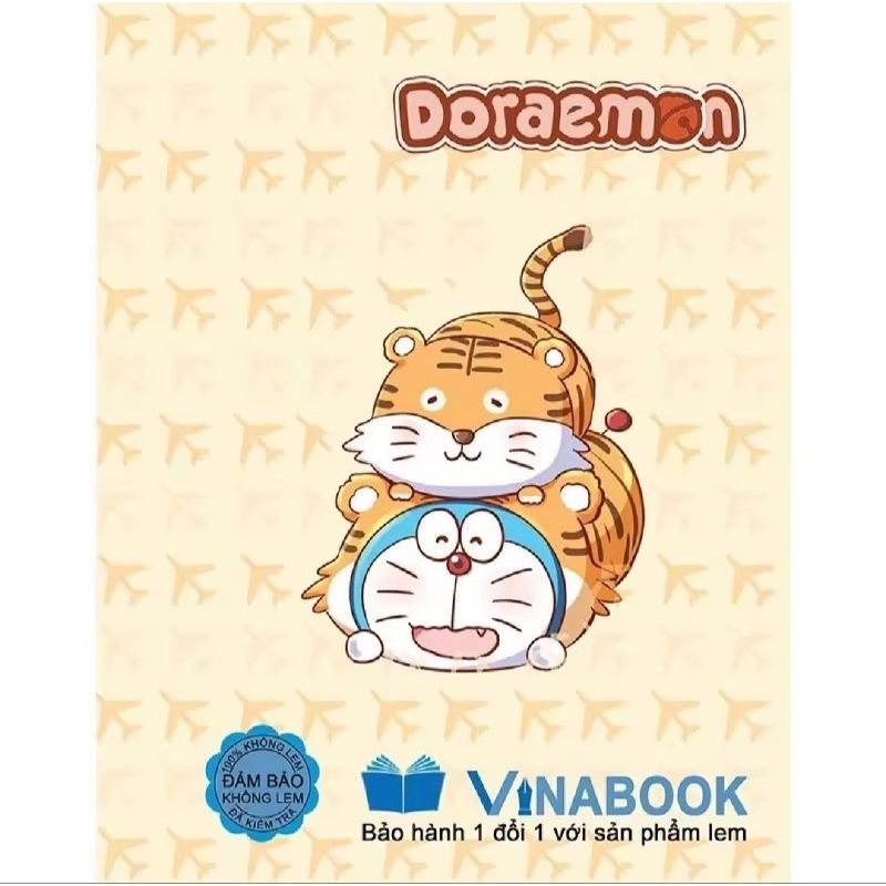 Lốc 10 quyển vở học sinh 4 ôly 96 trang Vinabook - Vở Doraemon ĐL 100gsm