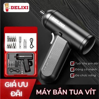  Tua Vít Điện DELIXI Không Dây Dùng Pin Máy Khoan Điện Tuốc Nơ Vít Máy Bắn Vít Cầm Tay 