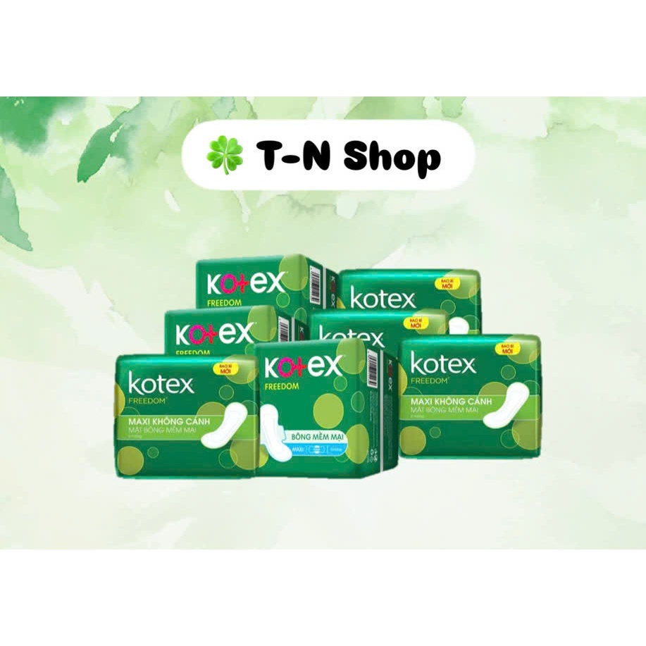 Bộ 8 Gói Băng Vệ Sinh Kotex Freedom Maxi (8 Miếng/Gói)