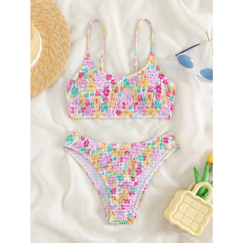 [CÓ SẴN] Top Bikini lẻ áo in hình Hoa Đa Sắc rực rỡ có mút lót Áo bơi Áo tắm đi biển 🌺 Freeship | BigBuy360 - bigbuy360.vn