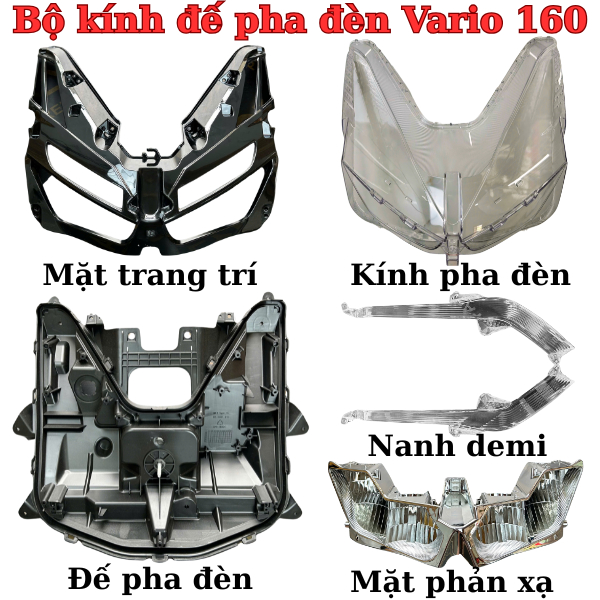 Kính, đế choá pha đèn trước Vario 160