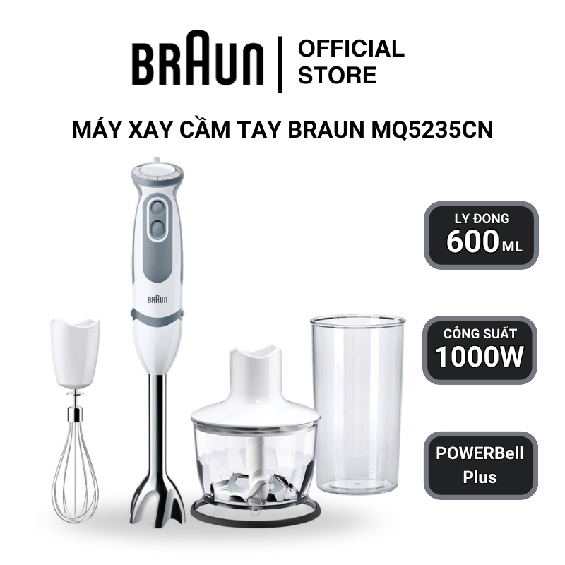 Máy Xay Cầm Tay Braun MQ5235 Công Suất 1000W - Hàng Chính Hãng