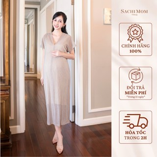  Đầm Bầu SACHIMOM - Váy Bầu Ren Kim Tuyến STELLA DRESS 