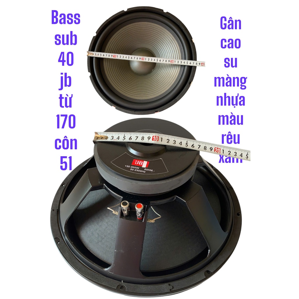 Loa bass sub 40 jb từ 170 côn 51 xương nhôm - giá 1 cái