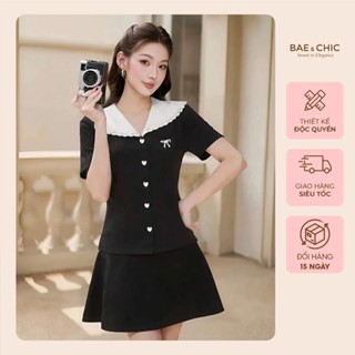 Áo Kiểu Nữ Bae Chic Áo Sơ Mi Nữ Kiểu Cổ Thủy Thủ Mặc Đi Làm Đi Học Dạo Phố Phong Cách Vintage AB95