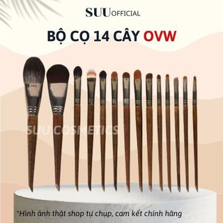   OVW  Bộ Cọ Trang Điểm 14 Cây Makeup Cá Nhân Chuyên Nghiệp Lông Mềm Mịn Bám Phấn 