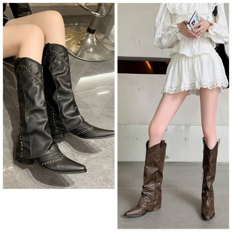 [SẴN HÀNG] ✨Stud Cowboy Boot cao bồi nữ cao cổ QCCC [HÀNG LOẠI 1]