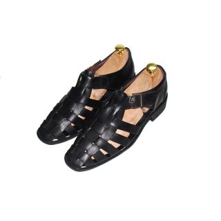 Giày Rọ Nam Mùa Hè Màu Đen Da Bò Thật. Mã số: R19