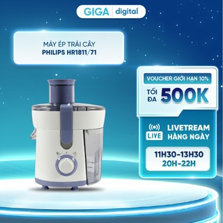  Máy ép trái cây Philips HR1811 71 - 300W - Cắt nhuyễn lọc mịn - Hàng chính hãng 