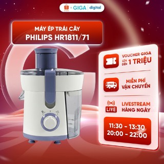 Máy ép trái cây Philips HR1811 71 - 300W - Cắt nhuyễn lọc mịn - Hàng chính hãng 
