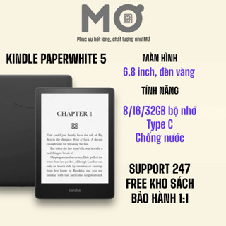 Máy đọc sách Kindle Paperwhite 5 (tặng ốp+kho sách)