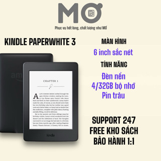 Máy đọc sách Kindle Paperwhite 3 (tặng ốp lưng + kho sách)