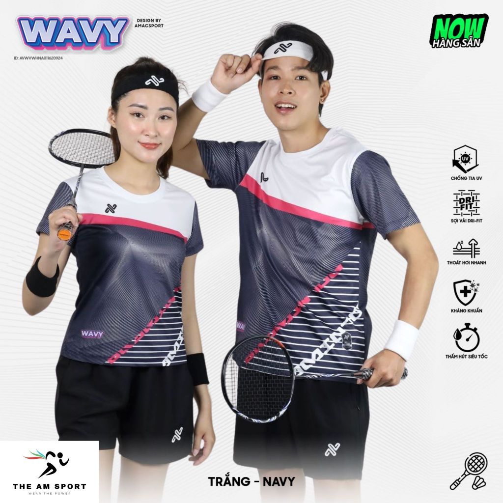 [In Tên & Số] Bộ Quần Áo Cầu Lông AMAC Wavy - Thoáng Mát, Thấm Hút Tốt | The AM Sport