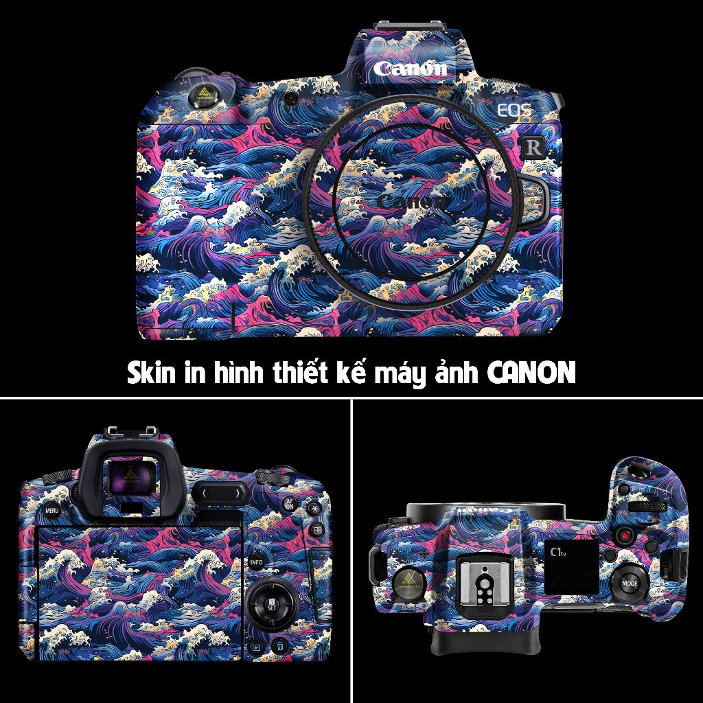 Dán Skin Họa Tiết Canon R/Rp/R3/R5/R6/R6II/R7/R8/5D/5D2/5D3/5D4/800D,M50 | Khuôn Cắt CNC Chuẩn Xác