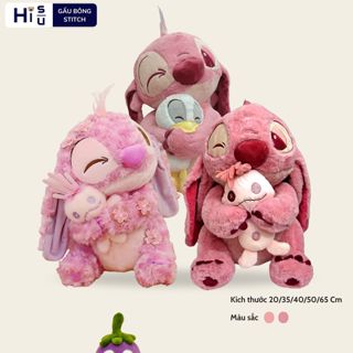 [STITCH MẪU MỚI ] Gấu bông stitch sakura ôm thỏ lông xù cao cấp, Stitch hồng hoa anh đào mẫu mới dễ thương