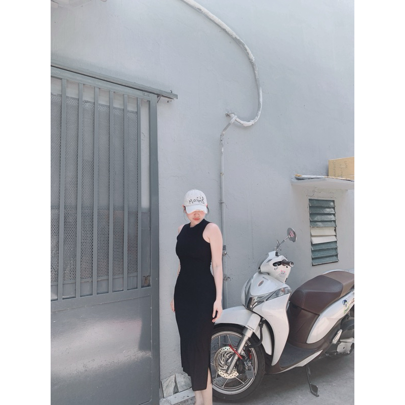 Đầm body gân xẻ tà ( Hoả tốc HCM )