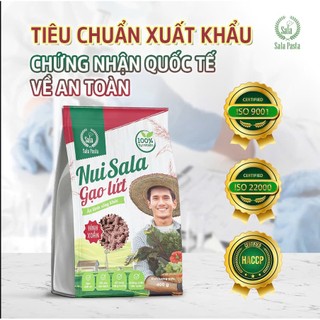 Nui Sala gạo lứt eat clean ăn kiêng hình xoắn túi zip 400g