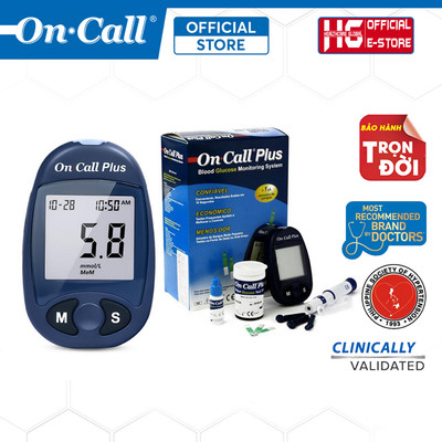 Máy Đo Đường Huyết Oncall Plus | Cho Kết Quả Chính Xác Chỉ Trong 10 Giây - Bảo Hành Trọn Đời