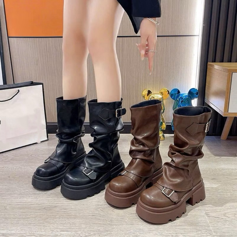 [HÀNG SẴN LOẠI 1] Giày Boot nữ 6cm phong cách cá tính hàng QC