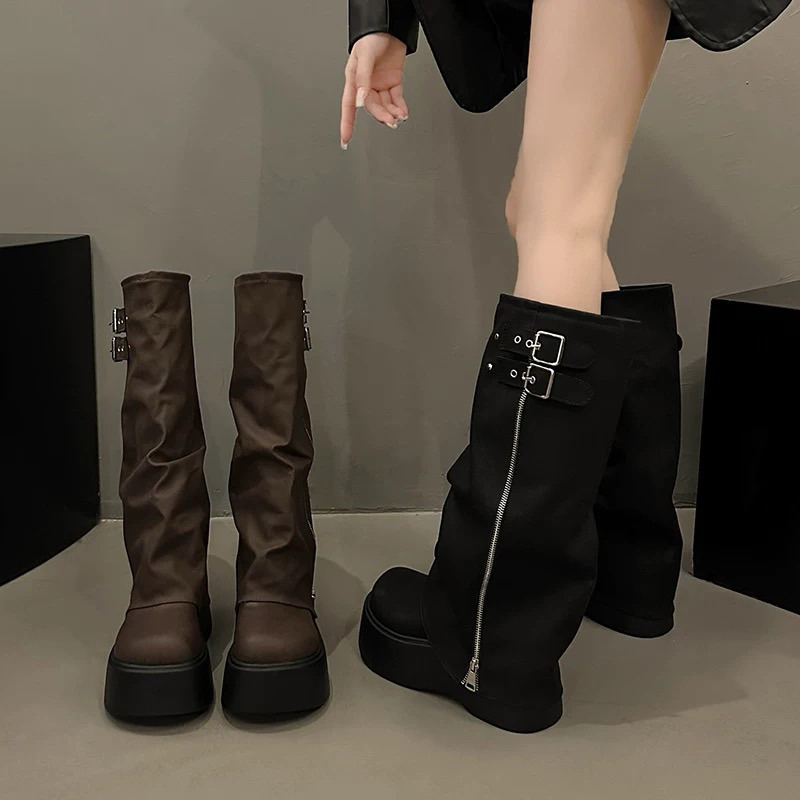 [Hàng Sẵn Loại 1] Giày Boot nữ 2 màu phong cách cao bồi siêu hot 2025