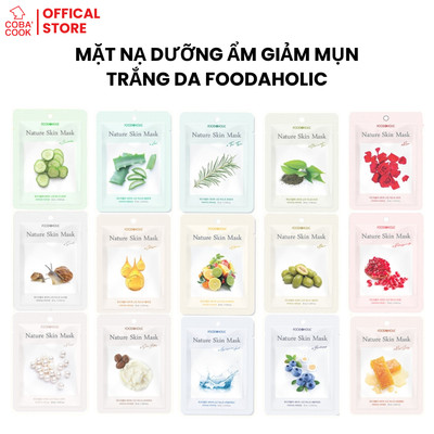 Mặt Nạ Cấp Ẩm Giảm Mụn Trắng Da Foodaholic Nature Skin Mask từ thiên nhiên Hàn Quốc