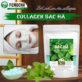 Bột mặt nạ dẻo collagen bạc hà giúp giảm thâm. ngừa mụn, dưỡng trắng bịch 100 gram