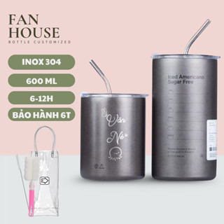 Ly giữ nhiệt cao cấp IA cốc nước giữ nhiệt thể thao Fan House bình chống xước inox 304