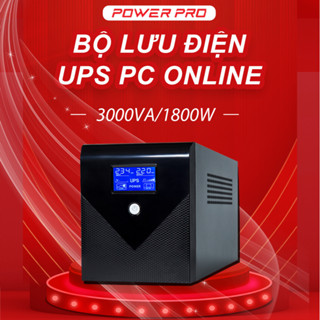 Bộ lưu điện UPS Online Dung lượng 3000VA/1800W dùng cho PC Laptop, Wifi , Camera, Server, thiết bị y tế BẢO HÀNH 5 NĂM