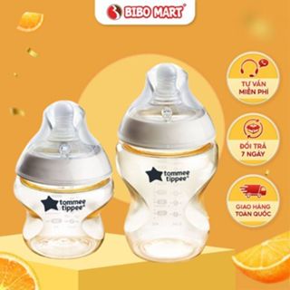 Bình Sữa Tommee Tippee Cao Cấp PPSU Núm Ti Silicone Siêu Mềm Chống Sặc Hiệu Quả 150ml 260ml-Bibomart