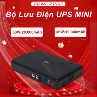  UPS Mini 50W  20.000mAh  36W 12.000mAh Lưu Điện 12h WIFI CAMERA Máy Chấm Công Sạc Điện Thoại 