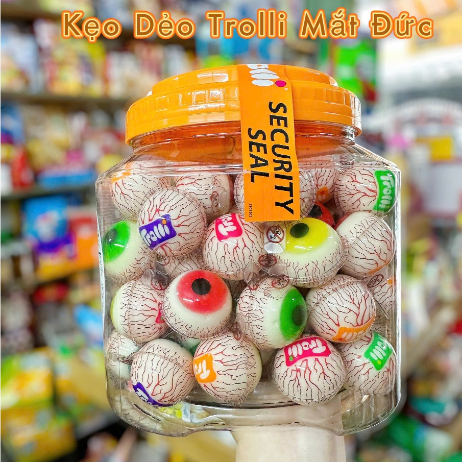 1 Viên 🤩 Kẹo Dẻo Trolli Đức Mắt - Phiên Bản Halloween 😂 Bánh Kẹo Halloween Cho Bé - Túi Kẹo Hallowee