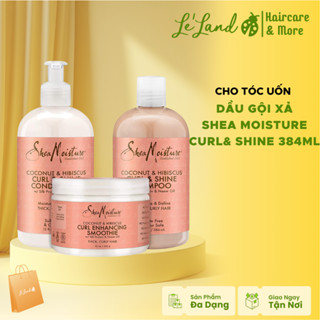 Bộ gội xả Sheamoisture Shea Moisture Coconut & Hibicus 384ml cho tóc xoăn sóng, bổ sung ẩm cho tóc