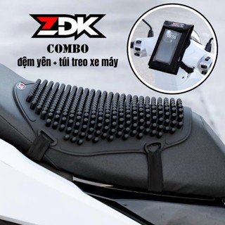  Combo Miếng Đệm Yên Xe Cao Su Chống Ê Mông Và Túi Đựng Điện Thoại Treo Đầu Xe Máy Hàng Chuẩn ZDK 