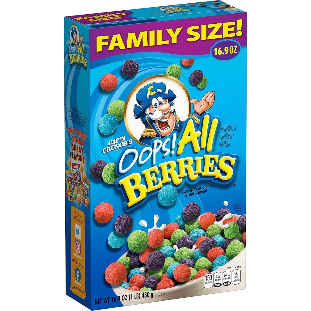 Ngũ cốc (Cereal) Cap'n Crunch's Oops All Berries 480gr